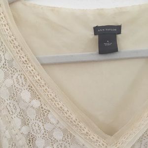 White Knit Design Blouse